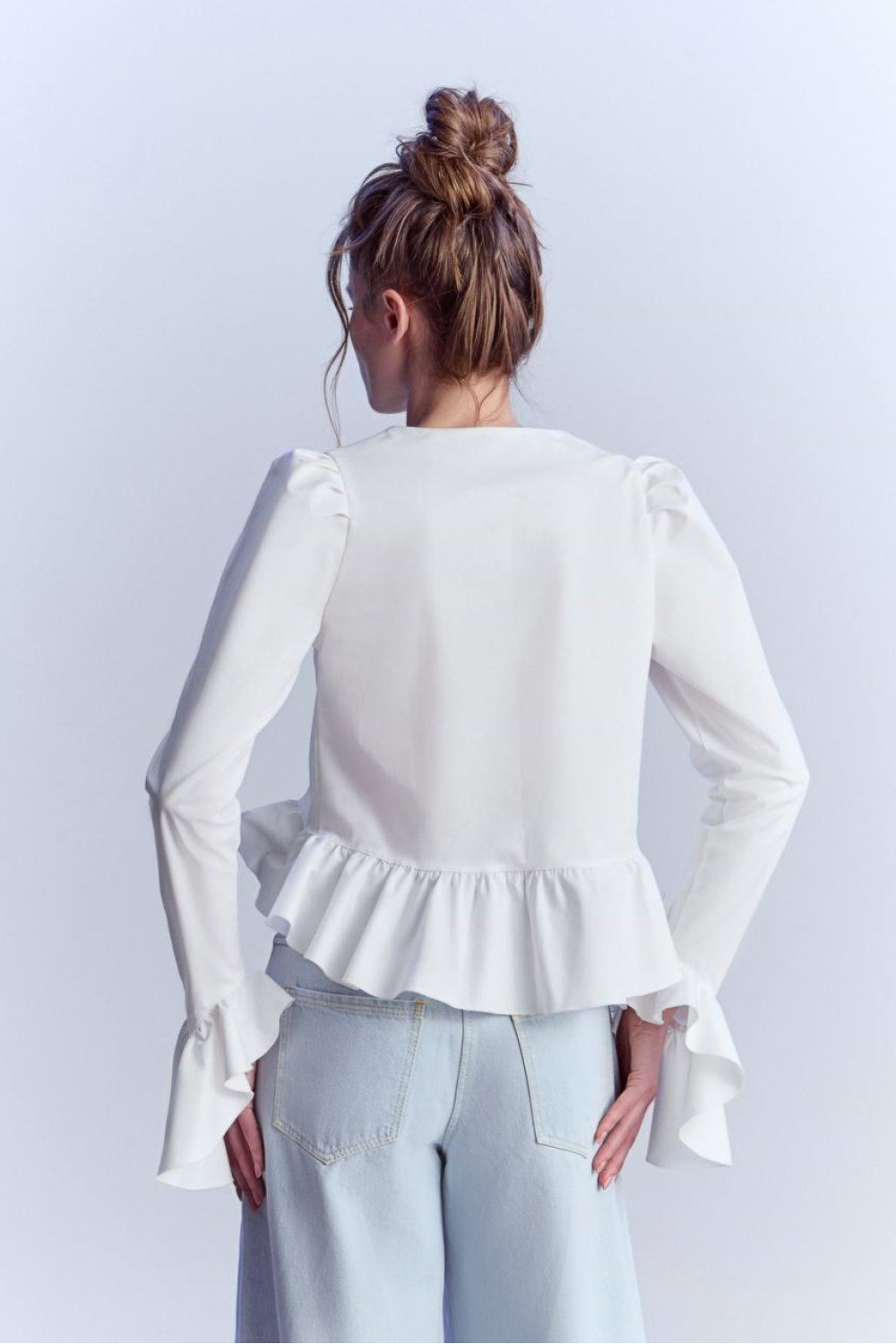 emm the shop Tulip blouse 白 Tulip blouse women, white